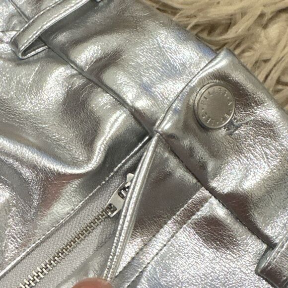 Avec les filles Silver metallic midi skirt size XS - Picture 3 of 6